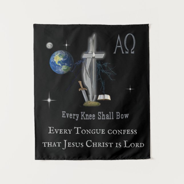Every knee shall bow  tapestry (Front)