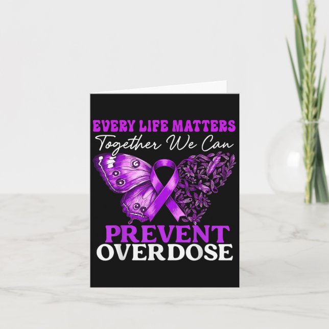 Every Life Matters Prevent Overdose Awareness Purp Card (Front)