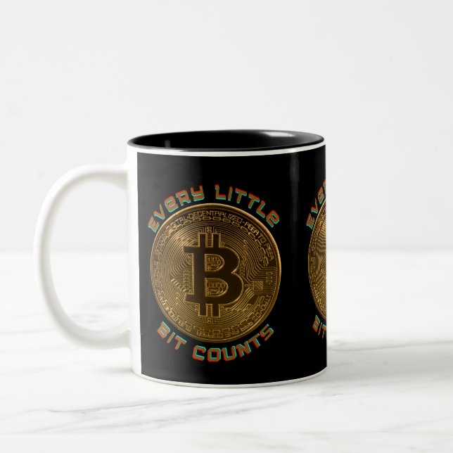 Every little Bit counts Bitcoin TwoTone Coffee Mug (Left)