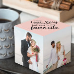 Every Love Story is Beautiful 4 Wedding Photo Cube<br><div class="desc">Wedding photo cube lettered with "every love story is beautiful but ours is my favourite". Personalize this versatile design with your choice of photos - we chose to use wedding pictures for the sample but you can, of course, create your own story. A lovely gift idea for birthdays, new babies,...</div>