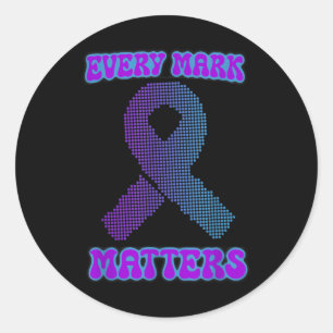 Every Mark S, Suicide Prevention Week And Dot Day  Classic Round Sticker