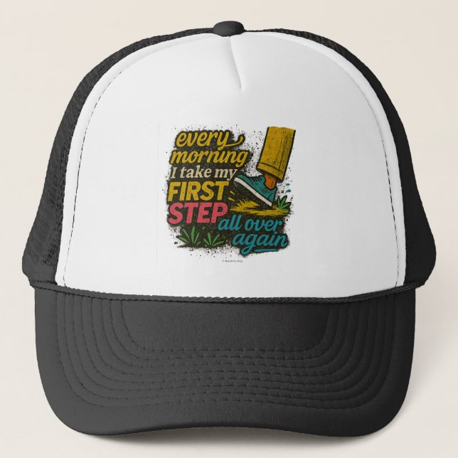 Every Morning I Take My First Step -  Trucker Hat (Front)