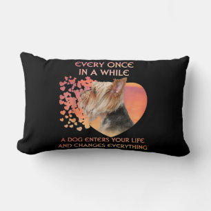 Every Once In A While A Dog Enters Yorkshire Lover Lumbar Pillow