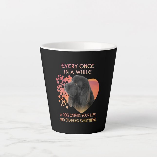 Every Once In A While A Dog Enters Your Life Latte Mug (Front)