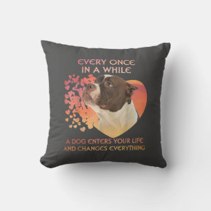 Every Once In AWhile Dog Enters Your Life America Throw Pillow