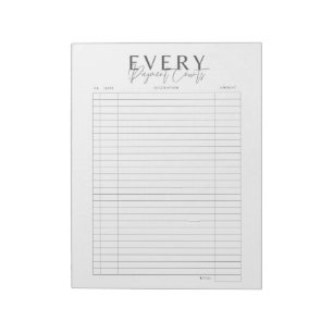 Every Payment Counts   Simple Elegant Minimalistic Notepad