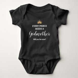 Every Prince Needs A Godmother Proposal Black Baby Bodysuit