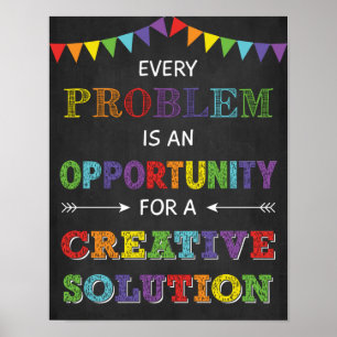 Every Problem Is An Opportunity Growth Mindset Poster