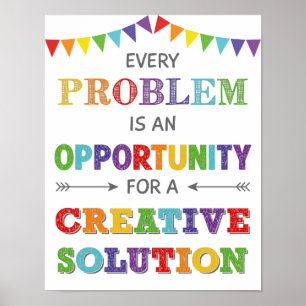 Every Problem Is An Opportunity Growth Mindset Poster