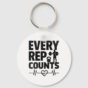 Every Rep Counts Weightlifter Bodybuilding Bodybui Keychain