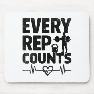 Every Rep Counts Weightlifter Bodybuilding Bodybui Mouse Pad