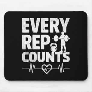 Every Rep Counts Weightlifter Bodybuilding Bodybui Mouse Pad