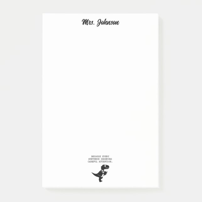 Every Sentence Deserves Careful Attention Post-it Notes (Front)