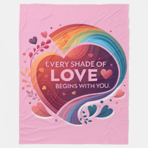 Every Shade of Love Fleece Blanket