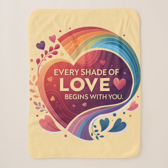 Every Shade of Love Sherpa Blanket (Front)