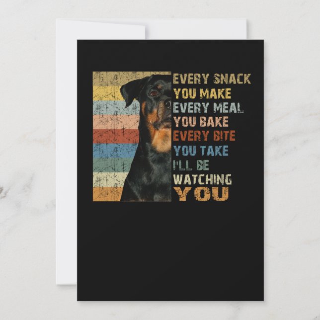Every snack you make every meal you bake holiday card (Front)