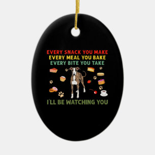 Every snack you make every meal you bake italian g ceramic ornament