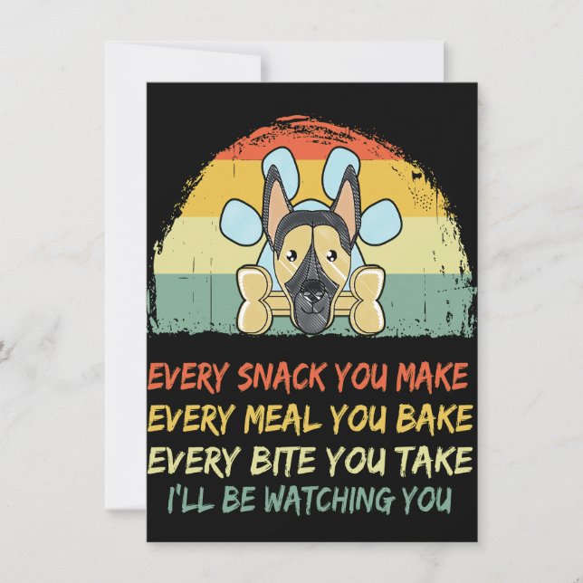 Every Snack You Make... I 'll Be Watching You Invitation (Front)