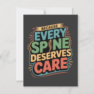 Every Spine Deserves Care Chiropractor Quote Postcard