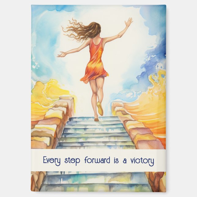 Every step forward is a victory magnet (Front)