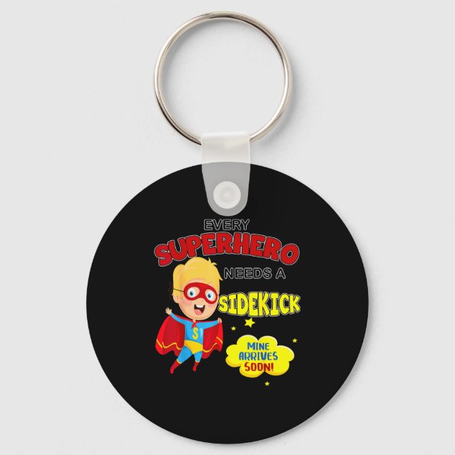 Every Superhero Needs A Sidekick New Big Brother  Keychain (Front)