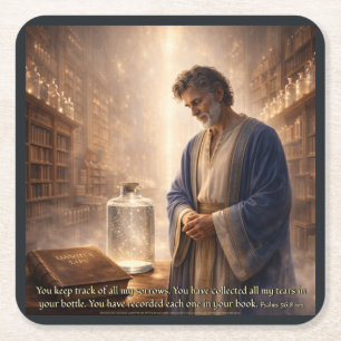 Every Tear Remembered  Square Paper Coaster
