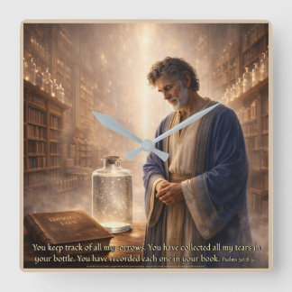 Every Tear Remembered  Square Wall Clock