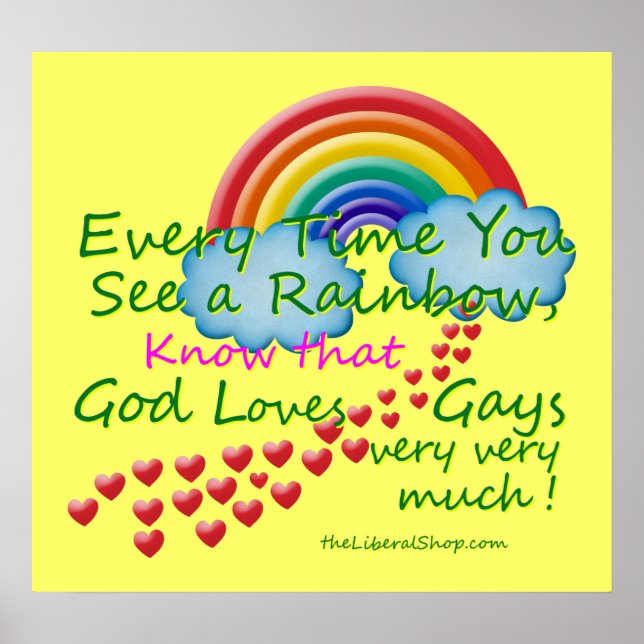 Every time You see A Rainbow Poster (Front)