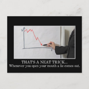 Every time you speak a lie escapes postcard