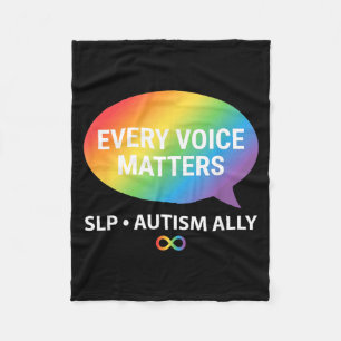 Every Voice SLP Autism Ally Fleece Blanket