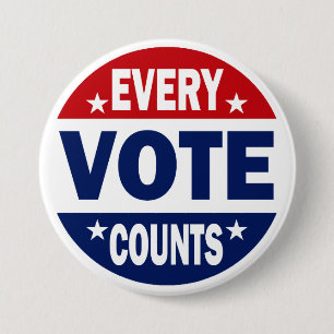 Every Vote Counts 3 Inch Round Button