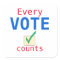 Every Vote Counts Custom Size Election Sticker