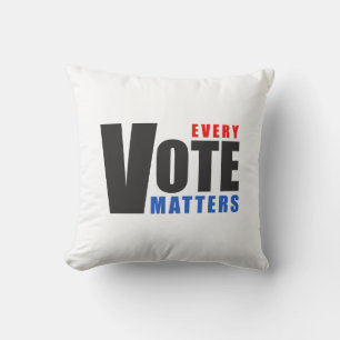 Every Vote Matters - your vote is your power Throw Pillow