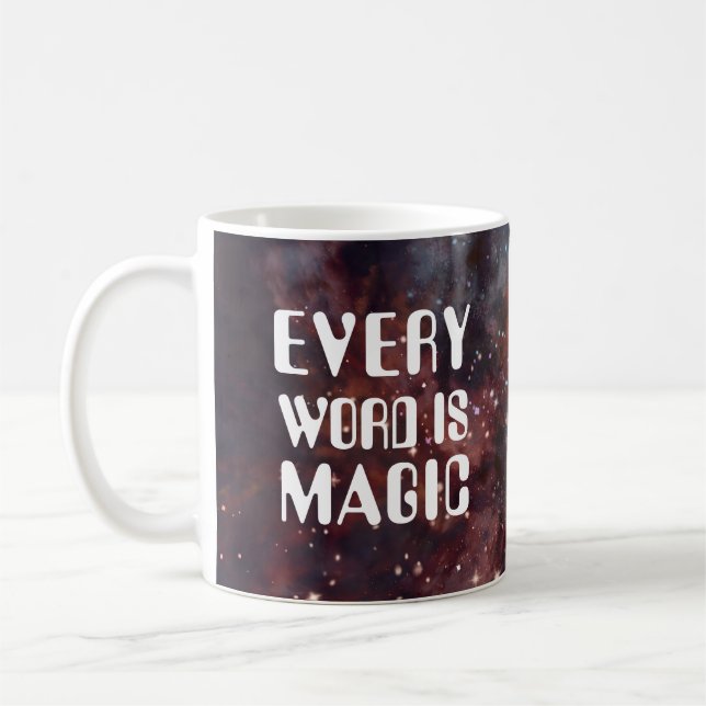 every word is magic coffee mug (Left)