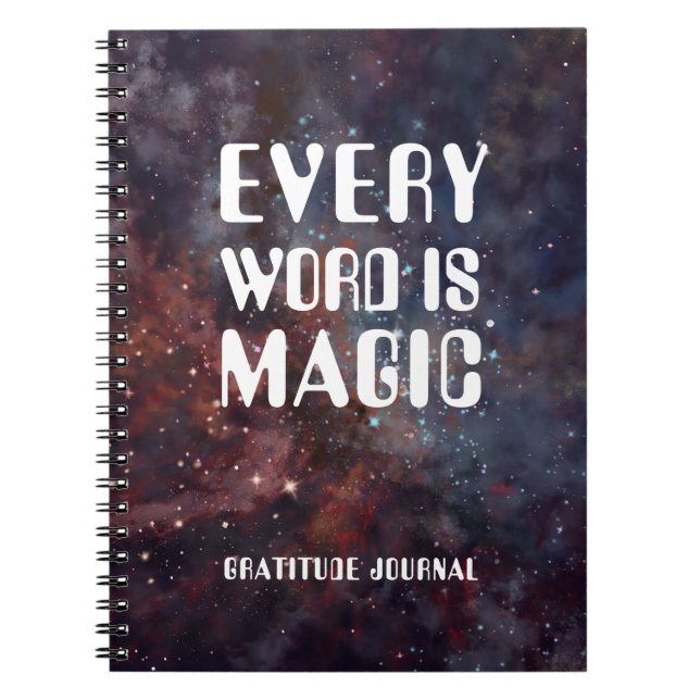 every word is magic gratitude notebook (Front)