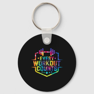 Every Workout Counts Funny Gym Sayings Motivated T Keychain