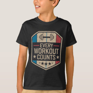 Every Workout Counts Funny Gym Sayings Motivated V T-Shirt