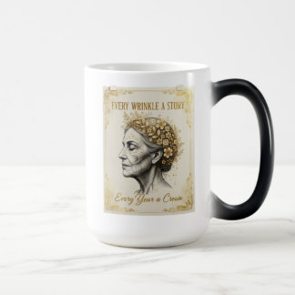 Every Wrinkle a Story, Every Year a Crown Magic Mug