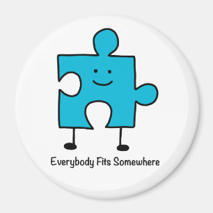 Everybody Fits Somewhere Magnet