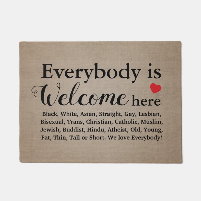 Everybody is Welcome Doormat (Front)
