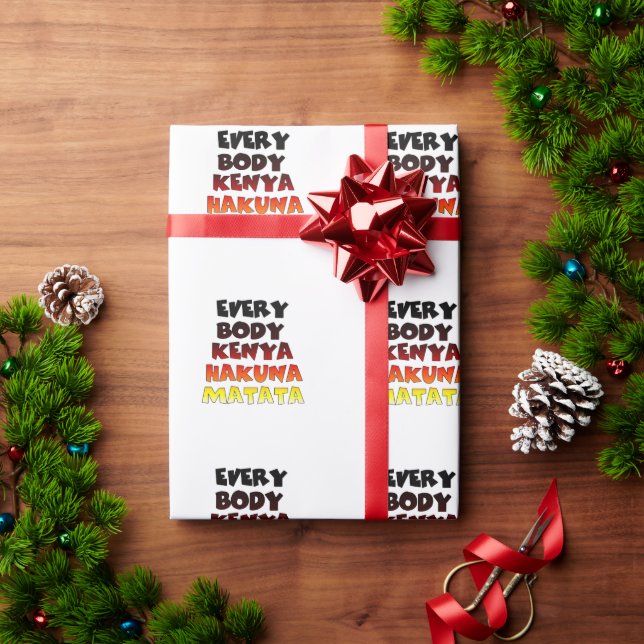 Everybody Kenya Hakuna Matata Wrapping Paper (Holiday Gift)