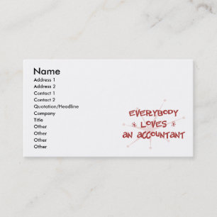 Everybody Loves An Accountant Business Card