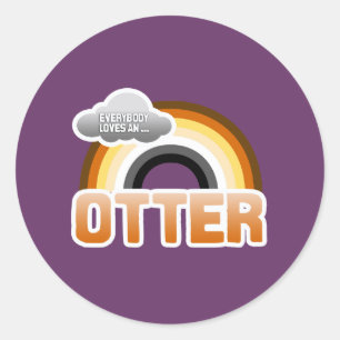 Everybody Loves an Otter Classic Round Sticker
