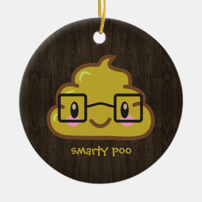 everybody poops ceramic ornament (Front)