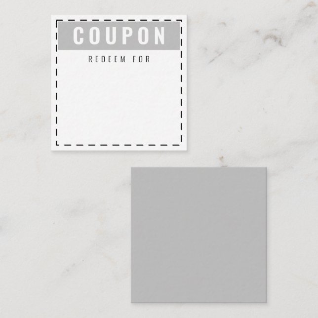 Everyday Coupons | Blank Light Grey Card (Front/Back)