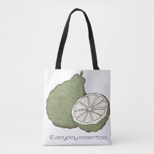 'Everyday Essentials' Organic Green Citrus Botanic Tote Bag
