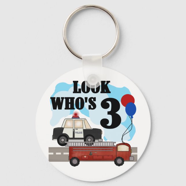 Everyday Heroes 3rd Birthday Tshirts and Gifts Keychain (Front)