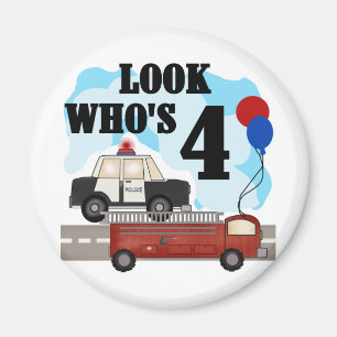 Everyday Heroes 4th Birthday Magnet