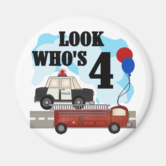 Everyday Heroes 4th Birthday Magnet (Front)