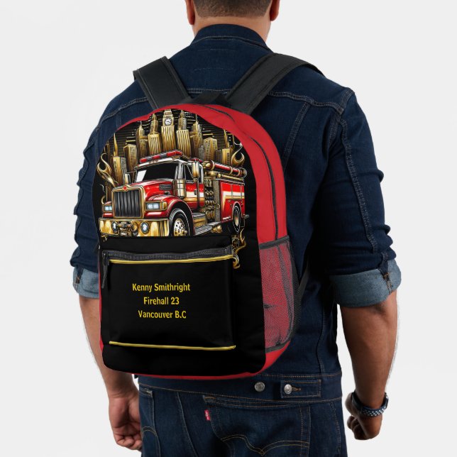 Everyday Heroes City Firetruck Hero Printed Backpack (Insitu (Model))